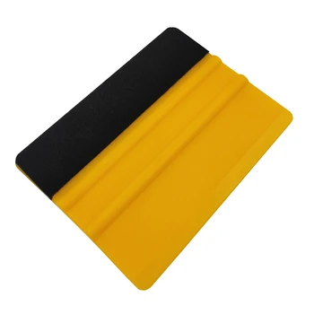 10pcs Dzeltenā Plastmasas Jutos Malas Špakteļlāpstiņu 4 Collu Auto Vinila Skrāpi Decal Aplikatoru Rīku 10A56