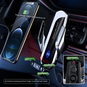 Auto Bezvadu Lādētāju Magnētisko Auto Telefona Turētājs, kas Piemērots iPhone, Samsung, Huawei Infrasarkano Sensoru 15W Ātrās Uzlādes Stacija