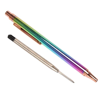 Bagāžnieka Lodīšu Pildspalvas, Luksusa Varavīksnes Noklikšķiniet Uz Metāla Pildspalva Melnas Tintes Pildspalvas, 1.0 Mm Par Biroja Galda Piederumi