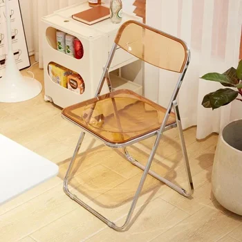Caurspīdīgs Saliekamais Krēsls Ēdamistabas Krēsls Ins Neto Sarkana Akrila Crystal Krēslu Dizainera Krēsls