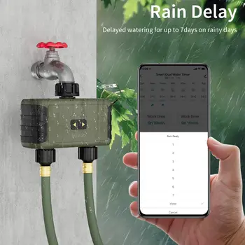 Diivoo WiFi Sprinkleru Ūdens Taimeris, Smart Dārza Ūdens Skaitītājus ar Automātiskās Apūdeņošanas, kas ir Saderīgas ar Alexa un Google