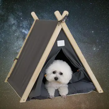 Grezns Pop-Up Dizains Pet Telts Ligzda: Ultimate Nelielu Koka Māju, lai Jūsu Mīļotais Pet