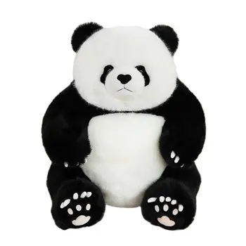 Kawaii Supersimulation Svērto Milzu Panda Sedz Lelle Plīša Rotaļlieta Karikatūra Zooloģiskā Dārza Dzīvnieku Atrodas Pastāvīgā Huggable Bērniem Mierinājums Dāvanas