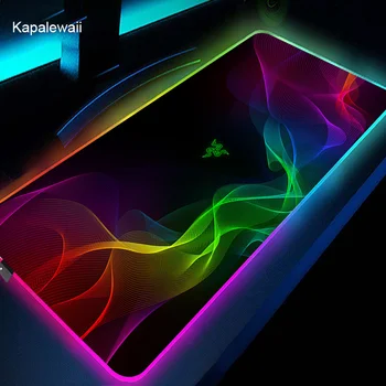 krāsains Spēļu peles paliktnis Datorspēļu Slipmat RGB Led Uzstādīšanas Peles Paliktņa Atdzist Kvēlojošs Peli Mat XXL Pc Republikas Gamers ar Kabeļu Paklāju