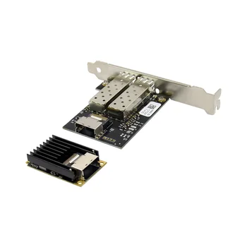 Mini PCIe Gigabit Optisko NIC I350AM2 Dual Optisko Port SFP Lndustrial Optiskā Tīkla Adapteris