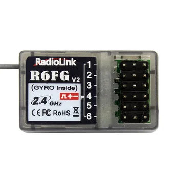RadioLink R6FG V2 2.4 GHz 6CH Uztvērējs augstsprieguma RC Žiroskopu Versija Radiolinks RC6GS TĀLVADĪBAS Kontrolieris Raidītājs