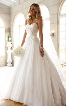 Strapless līgava kāzu kleitu Eiropas un Amerikas grūtnieču princese kāzu kleitu, kāzu liela izmēra kāzu kleita