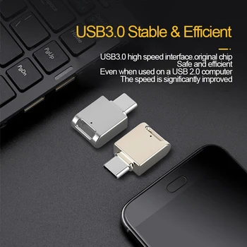 Unikālo USB Type C Flash Drive 64GB OTG Pildspalva Diskus Mini Diska U Atmiņās Par Smart Tālruni