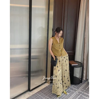 Veļa Vestes Y2k 2023 Sieviete Apģērbs Vasaras Korejas Modes Elegants Vintage Stila Piedurknēm Topi, Vestes Klasiskās Žaketes Mēteļi