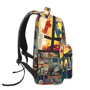 Vintage Bagāžas Etiķetes Mugursoma Meitenes Zēni Ceļojumu RucksackBackpacks par Pusaudžu skolas soma